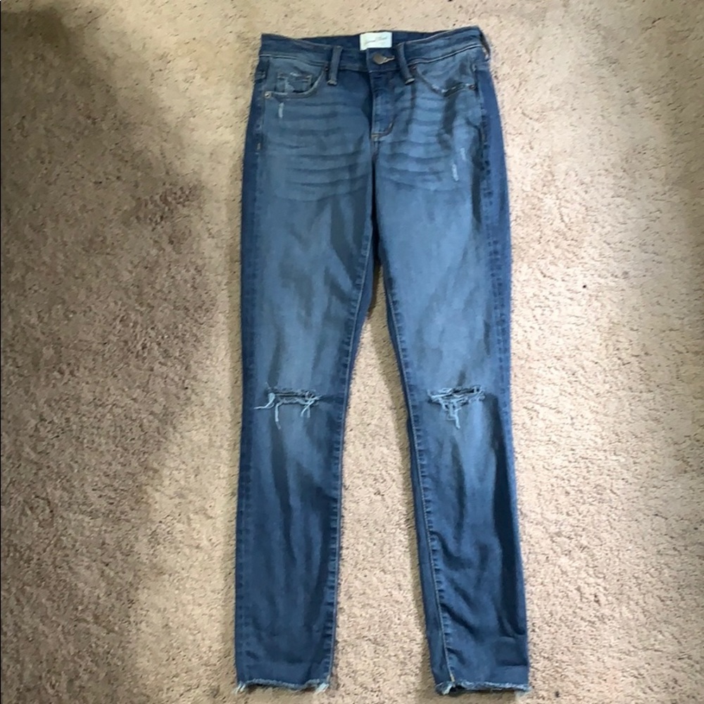Blue ripped jeans